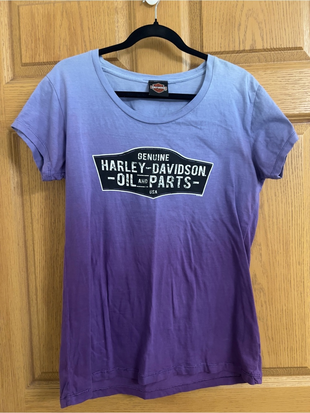 Harley-Davidson Purple Ombre “Genuine Oil & Parts” Graphic T-Shirt Sz XL